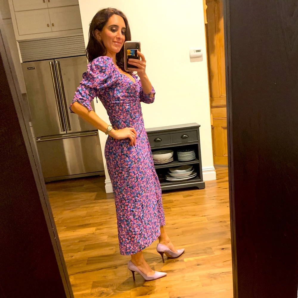 Zara floral long sleeve dress NWT